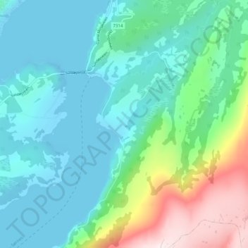 Carte topographique Lading, altitude, relief