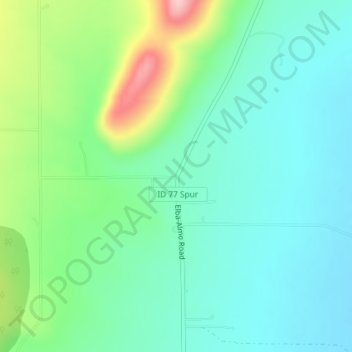 Carte topographique Almo, altitude, relief