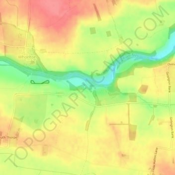 Carte topographique Wycliffe, altitude, relief