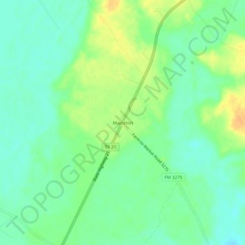 Carte topographique Mapleton, altitude, relief