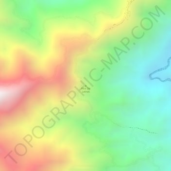 Carte topographique Alto De Letras, altitude, relief