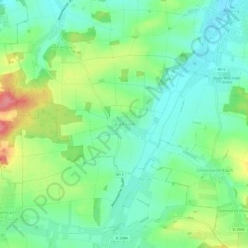 Carte topographique Autenzell, altitude, relief