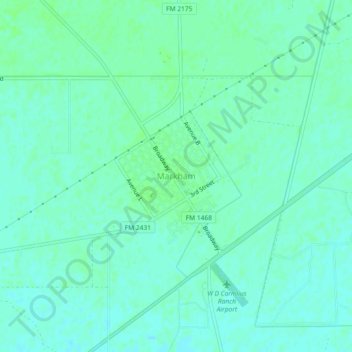 Carte topographique Markham, altitude, relief