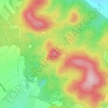 Carte topographique Großer Homburg, altitude, relief
