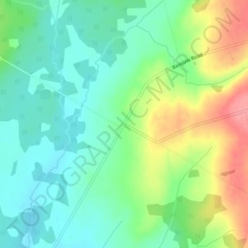 Carte topographique Cornhill, altitude, relief