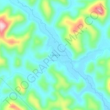 Carte topographique Limeira, altitude, relief