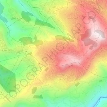 Carte topographique Abey, altitude, relief