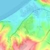 Carte topographique Les Champs Rabats, altitude, relief
