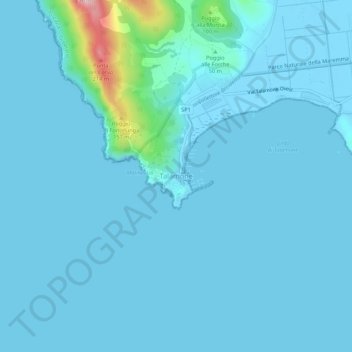 Carte topographique Talamone, altitude, relief