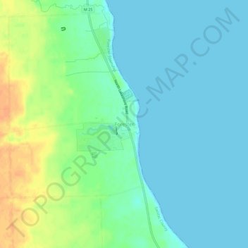 Carte topographique Forester, altitude, relief