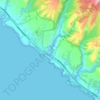 Carte topographique Davenport, altitude, relief