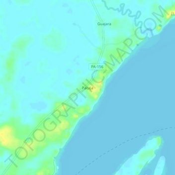 Carte topographique Pacaja, altitude, relief