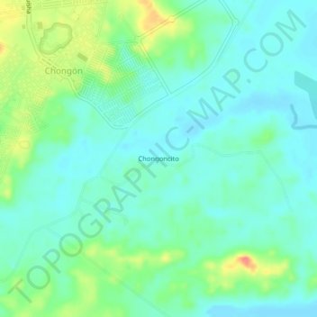 Carte topographique Chongoncito, altitude, relief