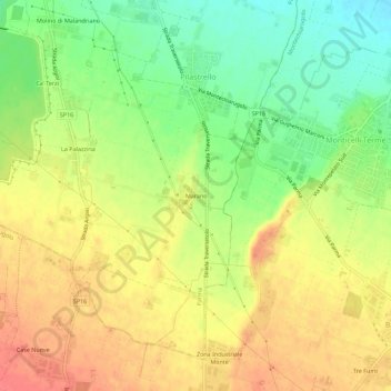 Carte topographique Marano, altitude, relief