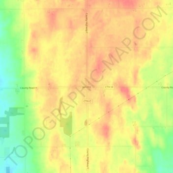 Carte topographique Jericho, altitude, relief