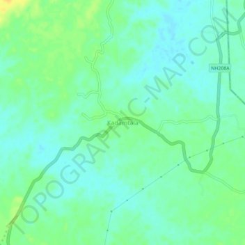 Carte topographique Kadamtala, altitude, relief