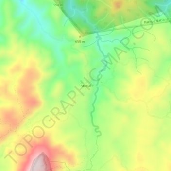 Carte topographique Faxinal, altitude, relief