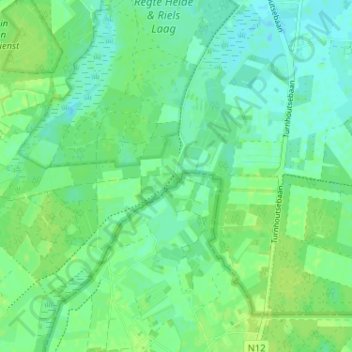 Carte topographique Nieuwkerk, altitude, relief