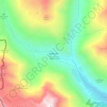 Carte topographique Jagdhausalm, altitude, relief