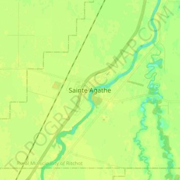 Carte topographique Sainte Agathe, altitude, relief