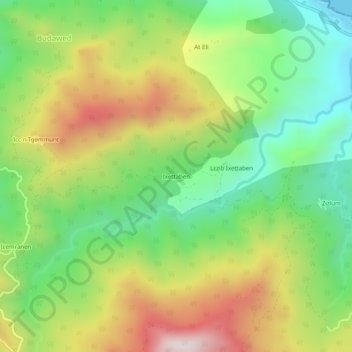 Carte topographique Ikhetaben, altitude, relief