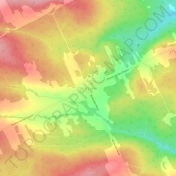 Carte topographique Val-d'Espoir, altitude, relief