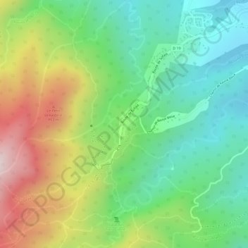 Carte topographique Sofaïa, altitude, relief