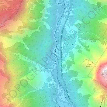 Carte topographique Sulzau, altitude, relief