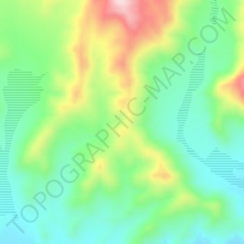 Carte topographique Lomilla de Recobero, altitude, relief