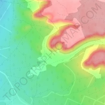 Carte topographique Laderas de Ontorio, altitude, relief