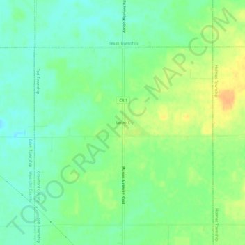 Carte topographique Lemert, altitude, relief