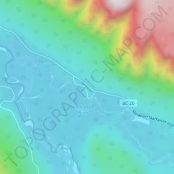 Carte topographique Stuie, altitude, relief