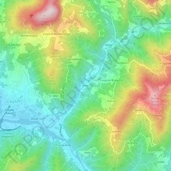 Carte topographique Prele, altitude, relief