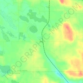 Carte topographique Phelps, altitude, relief