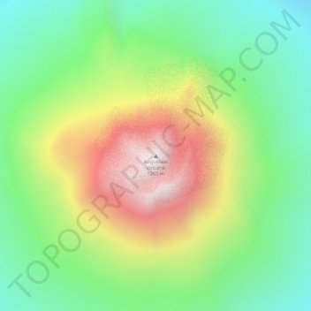 Carte topographique Augustine Volcano, altitude, relief