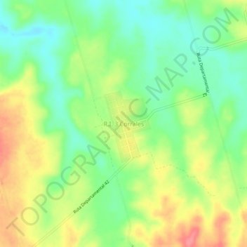Carte topographique R.I. 3 Corrales, altitude, relief