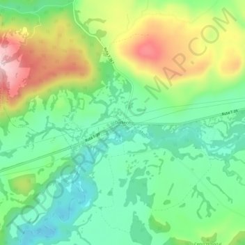 Carte topographique Dollinco, altitude, relief