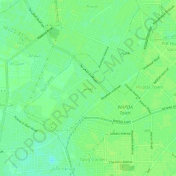 Carte topographique Khumbe, altitude, relief