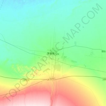 Carte topographique Chira, altitude, relief