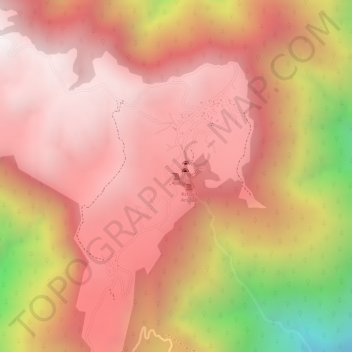 Carte topographique Kshaid Thied Dieng, altitude, relief