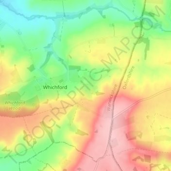 Carte topographique Ascott, altitude, relief