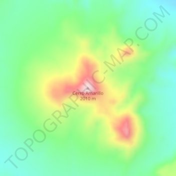 Carte topographique Cerro Amarillo, altitude, relief