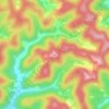 Carte topographique Bald Knob, altitude, relief