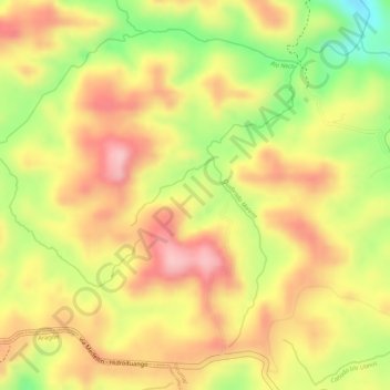 Carte topographique Uraba, altitude, relief