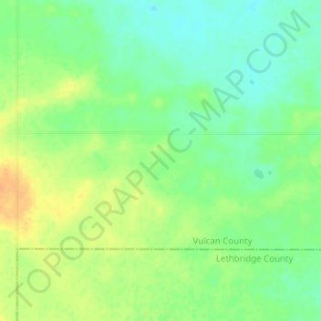 Carte topographique Summerland Hutterite Colony, altitude, relief