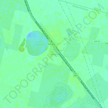 Carte topographique Sevigné, altitude, relief