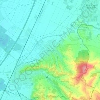 Carte topographique Hofweier, altitude, relief