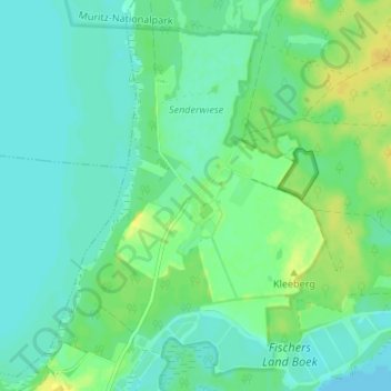 Carte topographique Boek, altitude, relief