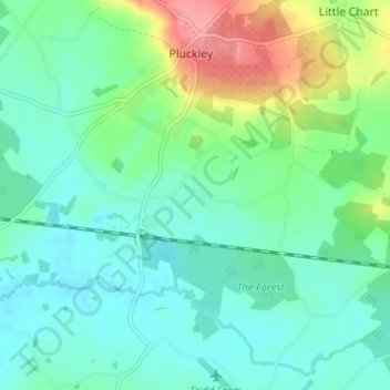 Carte topographique Stone Abbage, altitude, relief