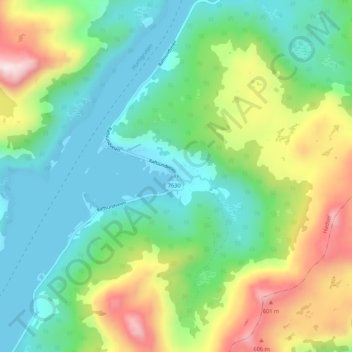 Carte topographique Raften, altitude, relief